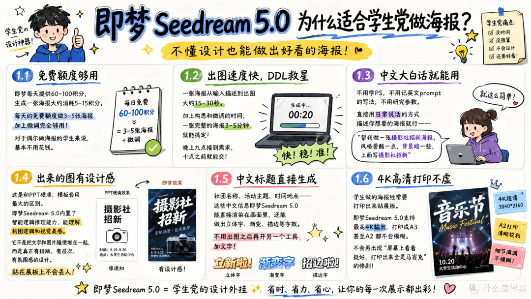 轻松做高级感海报｜2026年学生党找做海报的免费、出图快的AI工具