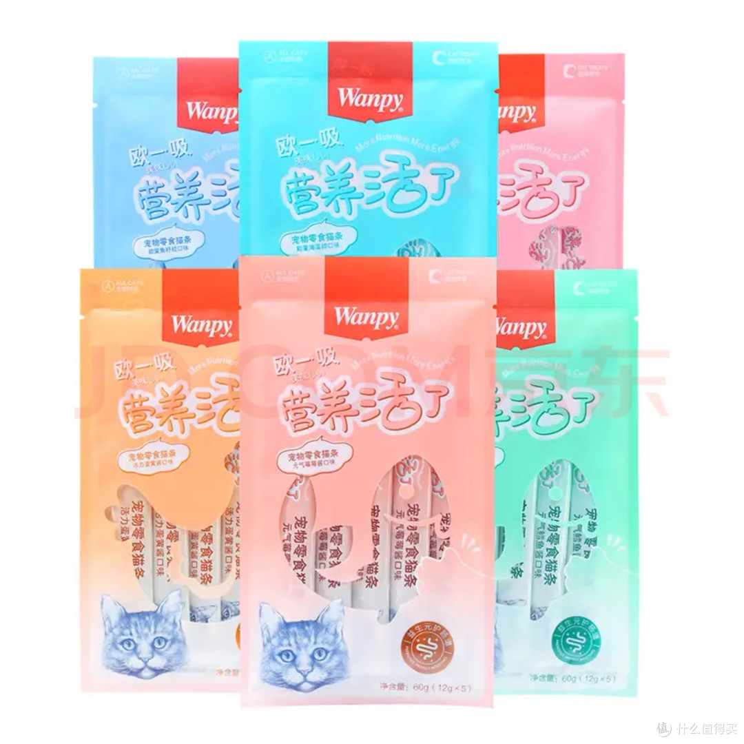顽皮(Wanpy) 欧一吸/噜吸吸 猫条 12g×100支 整箱装