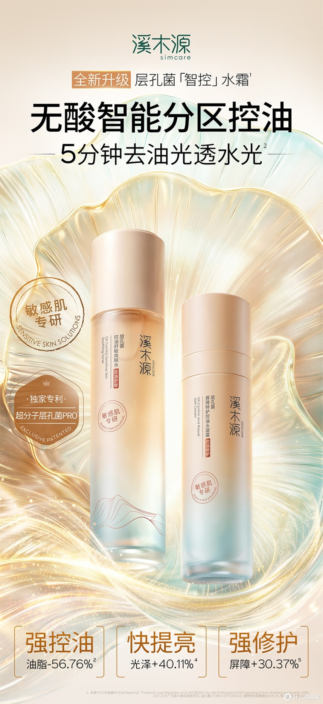 敏肌控油技术革新:溪木源层孔菌智控系列落地无酸分区控油