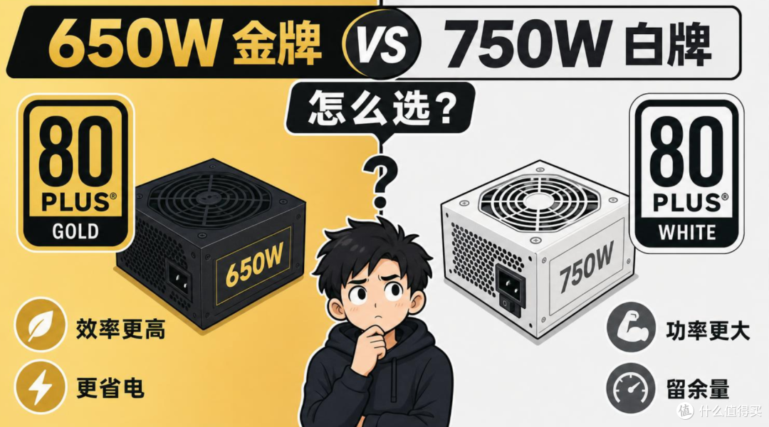 内存涨价整机跟涨,电源该省还是该稳?650金牌 vs 750白牌