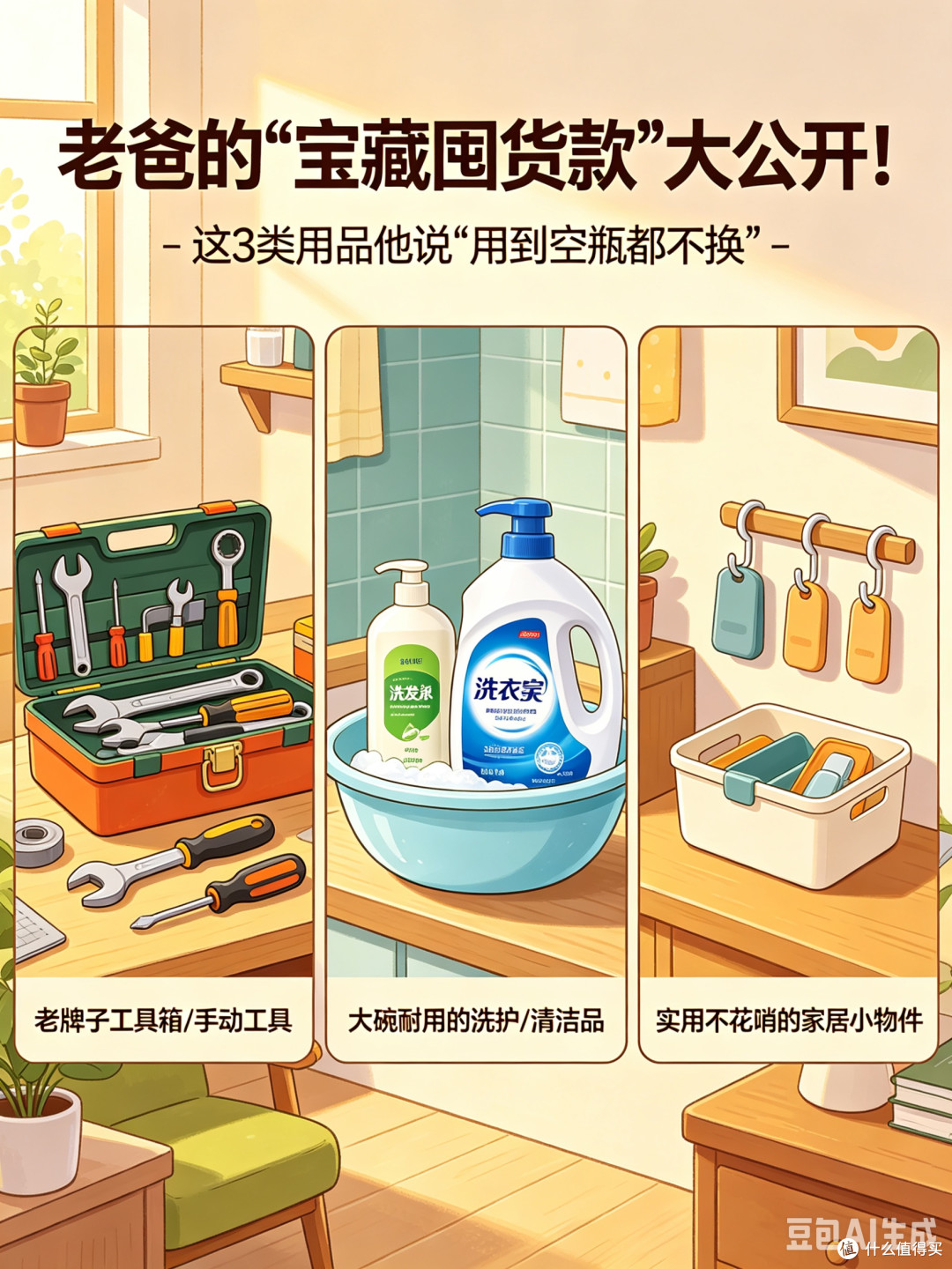 老爸的“宝藏囤货款”大公开!这3类用品他说“用到空瓶都不换”