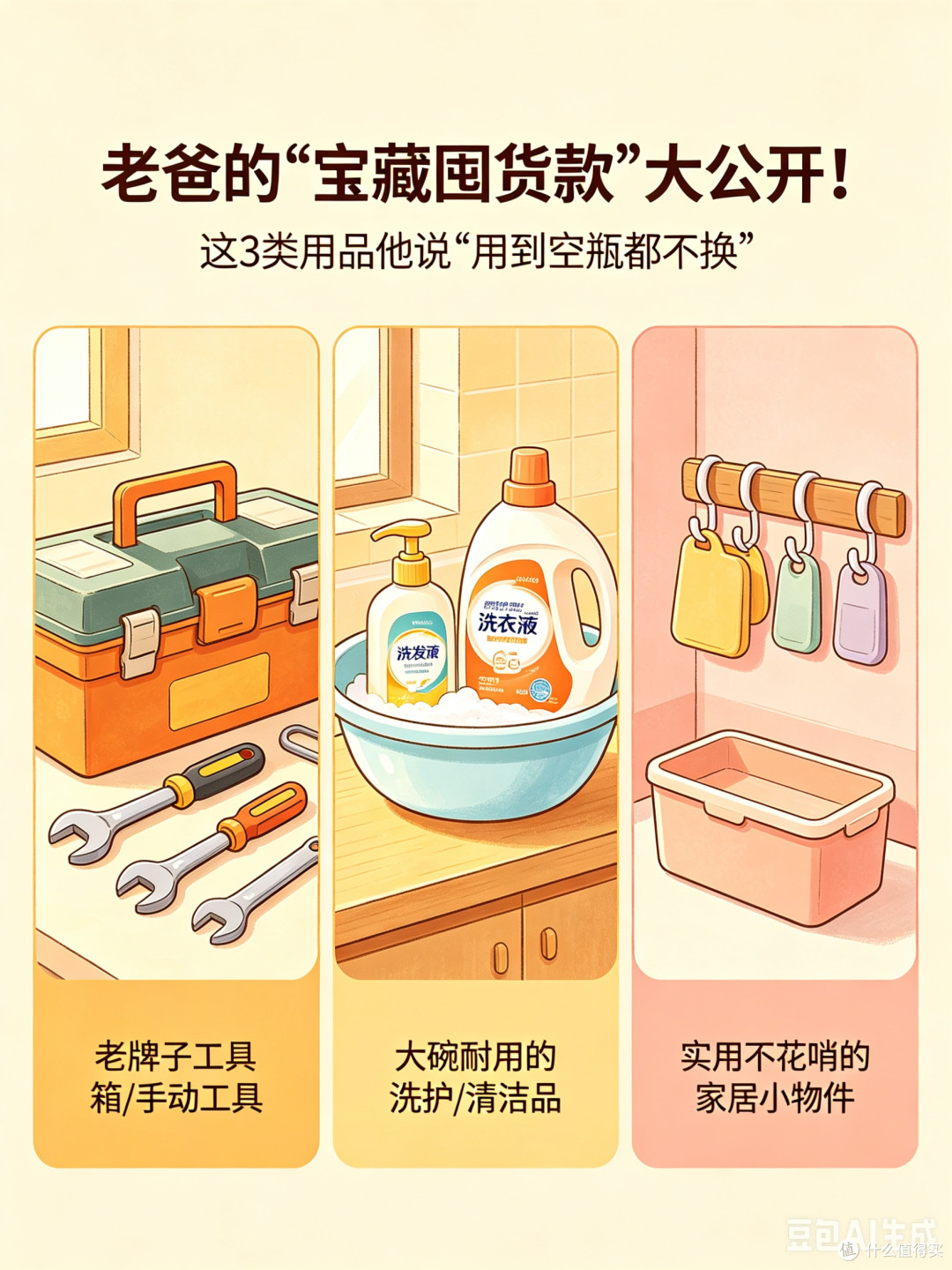 老爸的“宝藏囤货款”大公开!这3类用品他说“用到空瓶都不换”
