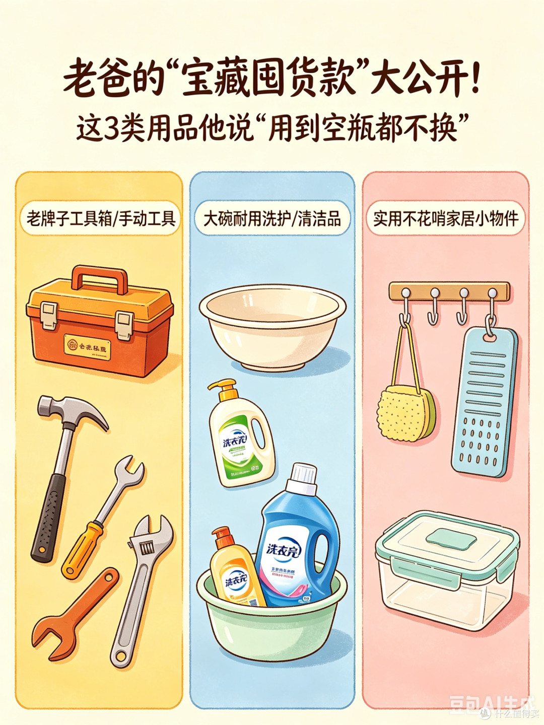 老爸的“宝藏囤货款”大公开!这3类用品他说“用到空瓶都不换”