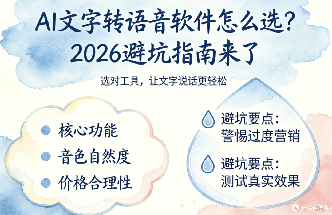 AI文字转语音软件怎么选?2026避坑指南来了