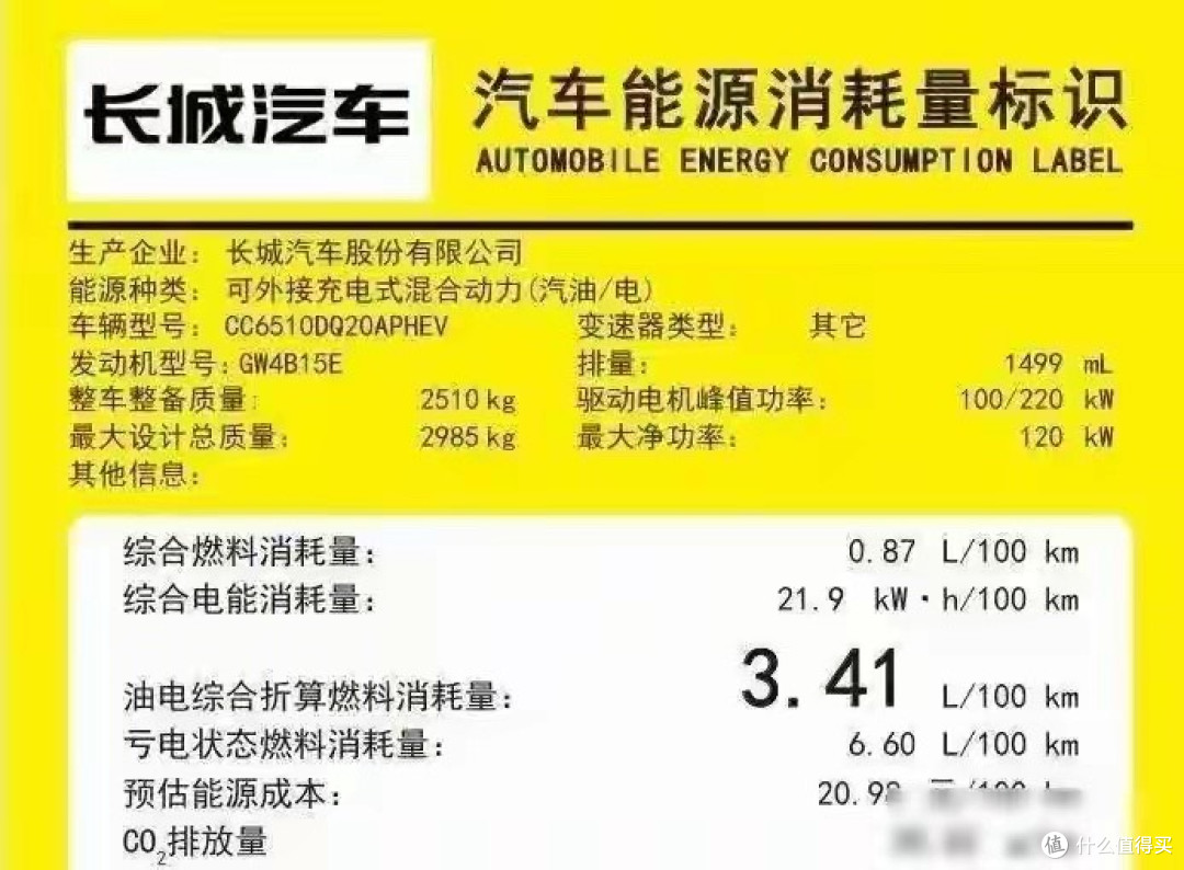 长城H10能耗标识一公示，朋友圈立马炸了