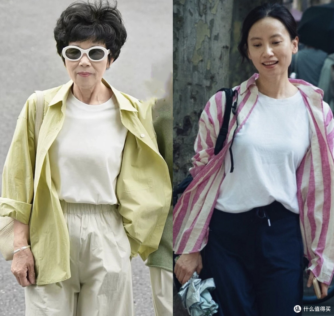 北京阿姨的衬衫叠穿非常惊艳,回头率高还显年轻,穿身上洋气时髦