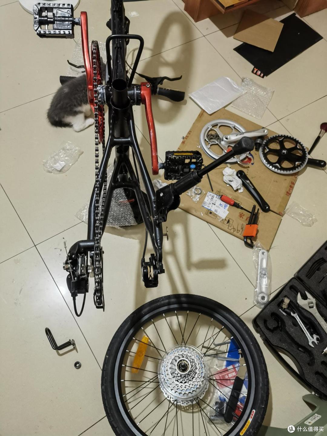 京造F8折叠车、7速富士达E600-1和 8速E600-2千元折叠车升级改装