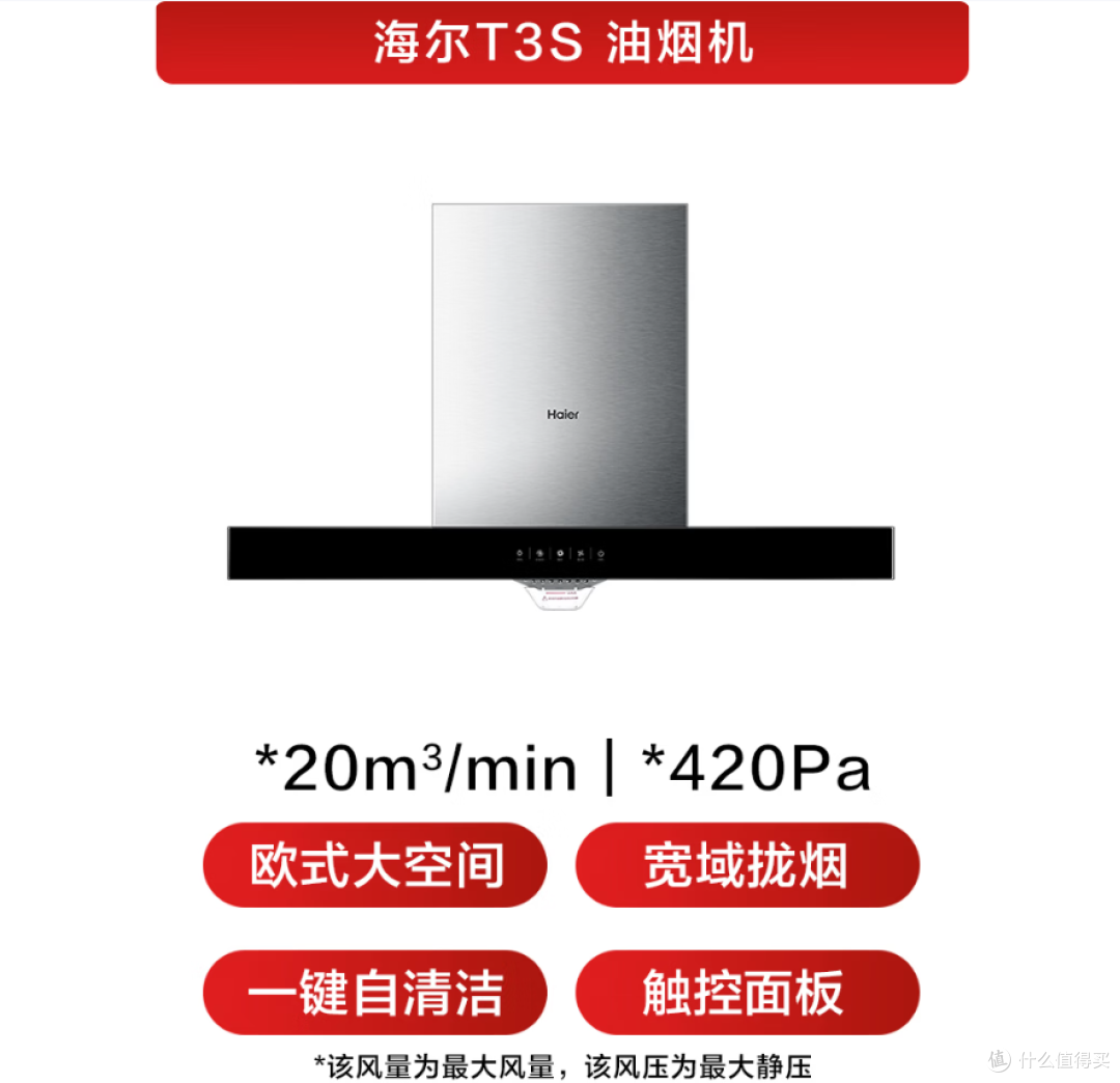 海尔 抽吸排油烟机顶吸欧式一级能效 家用吸油烟机T3S 购买分析