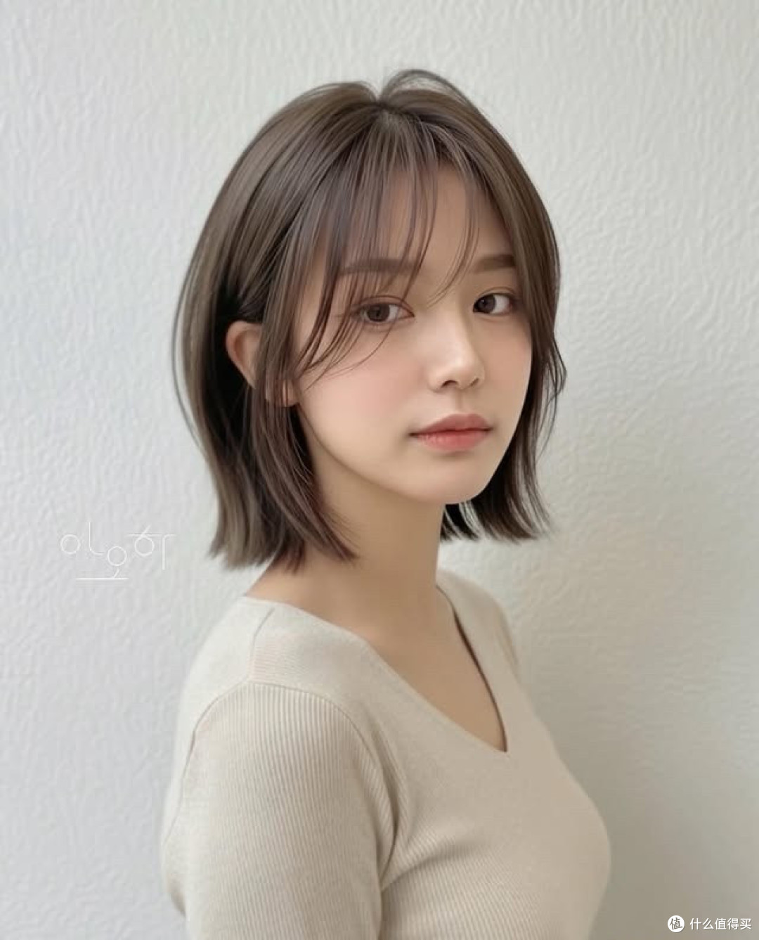韩系波波头减龄提气质,不挑脸型显得温柔,懒人氛围感本命短发!