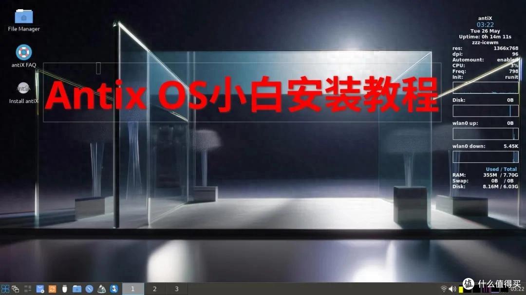 老电脑卡到没法用?装AntiX OS免费系统瞬间续命,1G内存就能跑!