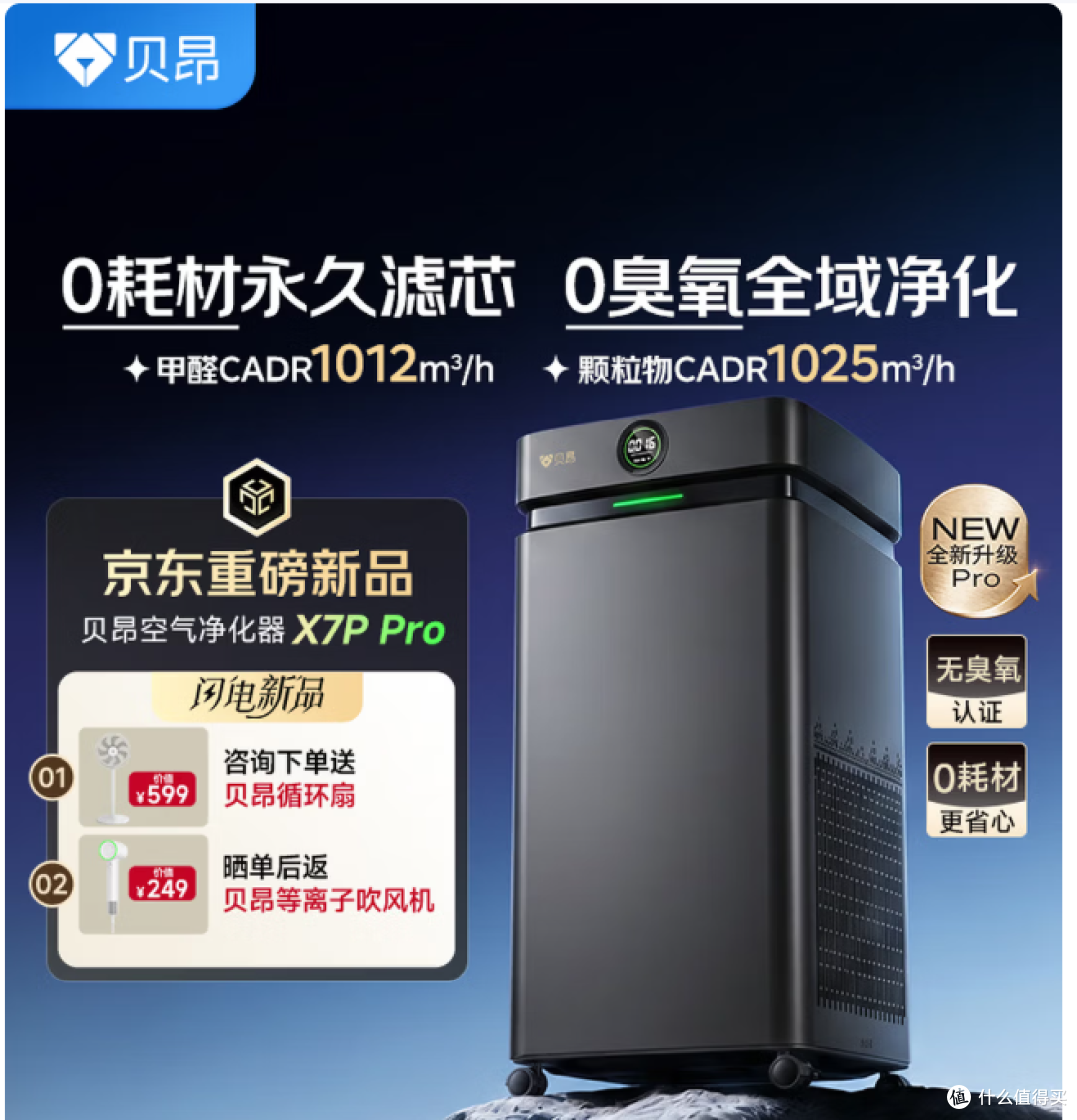 贝昂无耗材空气净化器家用除甲醛TVOC消毒杀菌X7P PRO 购买分析