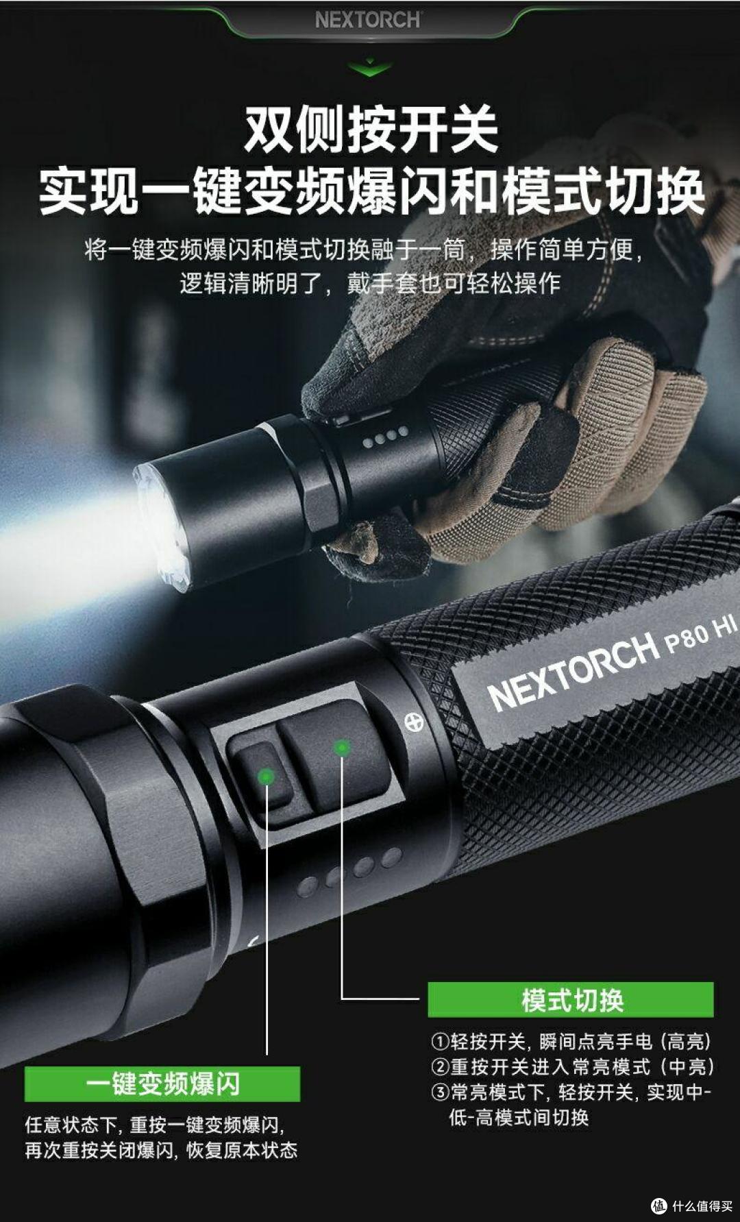 强光手电怎么选?实测纳丽德P80 HI:2300流明、515米超远射