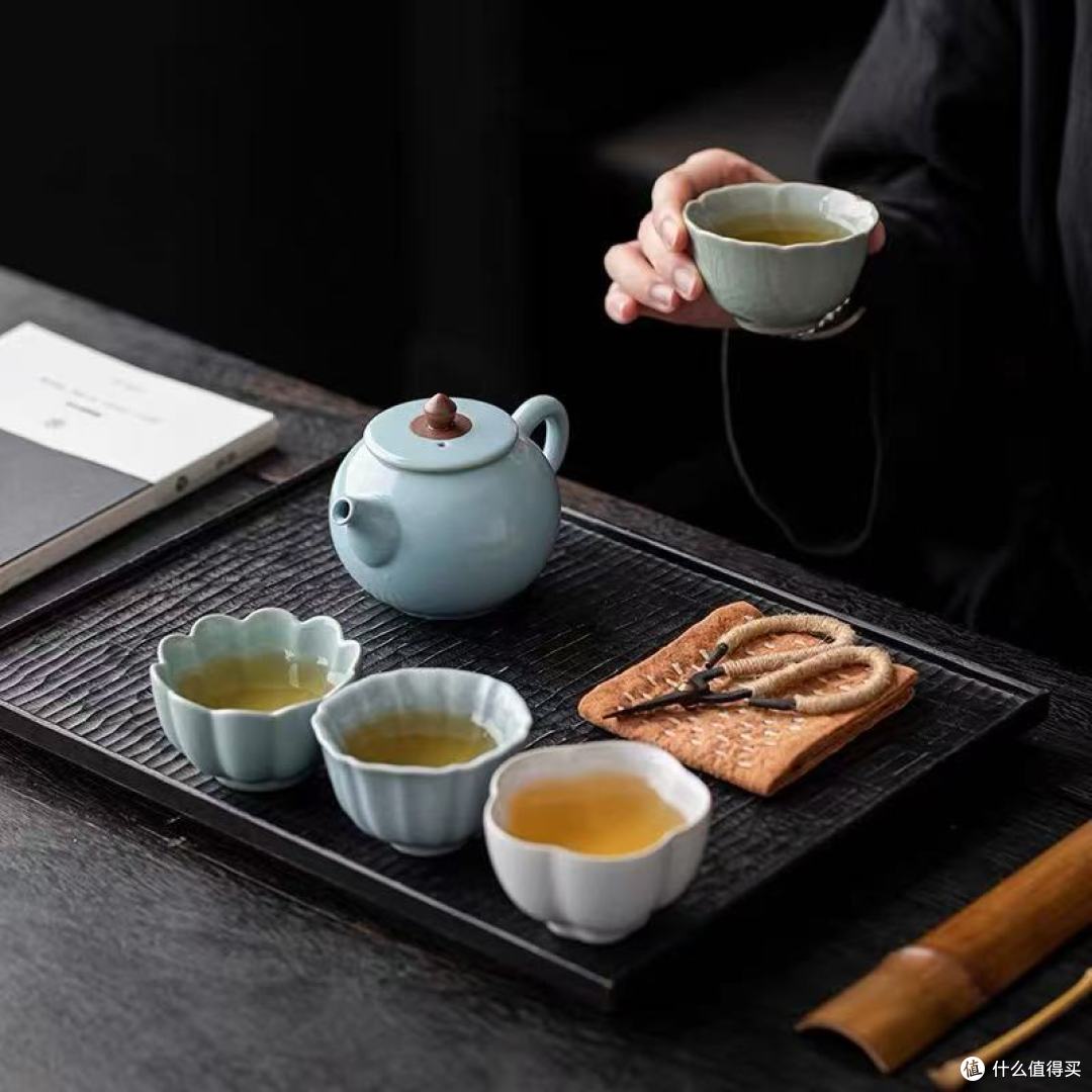送礼封神✨斩获梦溪杯金奖的宋韵汝窑茶具太高级了