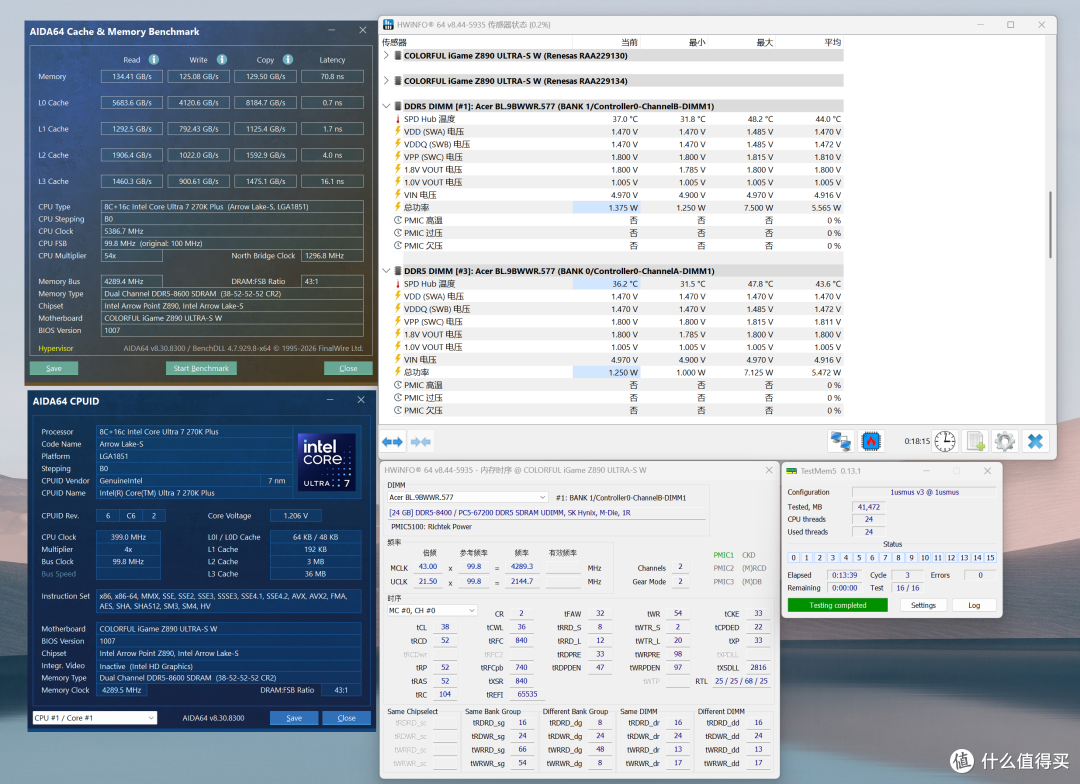 270K Plus+iGame Z890 ULTRA-S W+影驰RTX 5080+利民全家桶装机秀