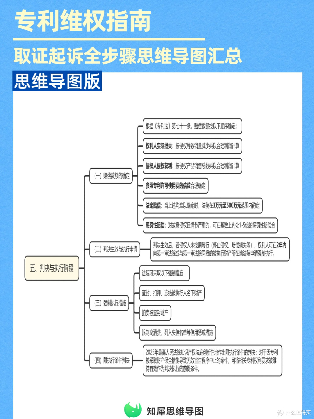 维权避坑指南:专利侵权取证起诉全步骤思维导图汇总