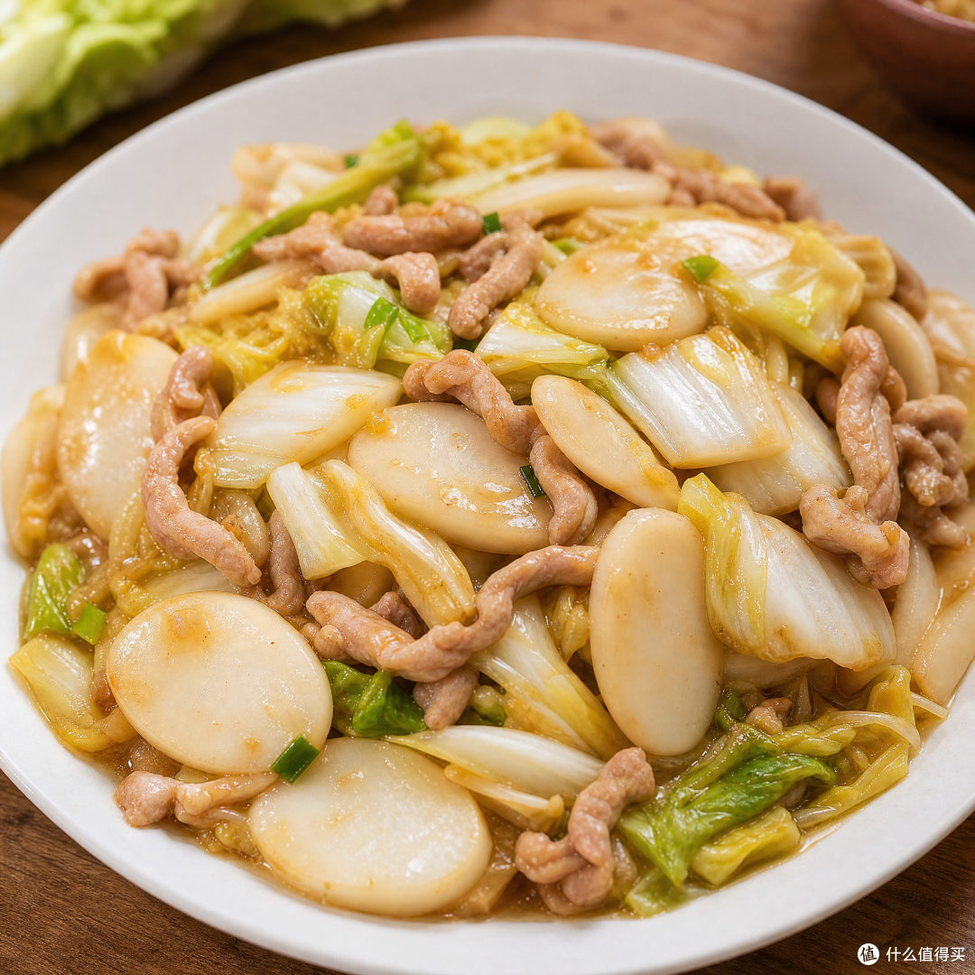 白菜肉丝炒年糕