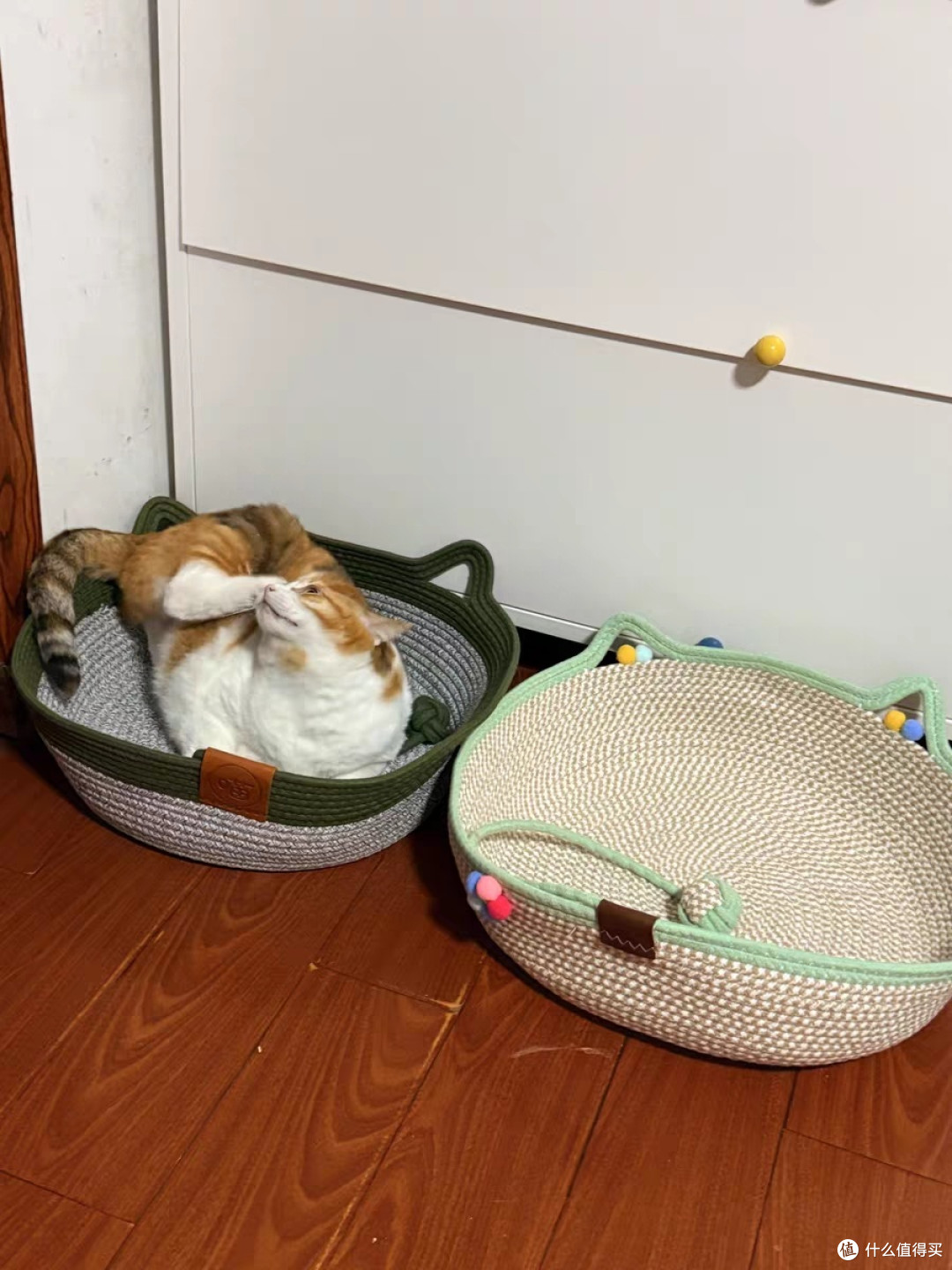 藤编猫抓板猫窝,四季通用
