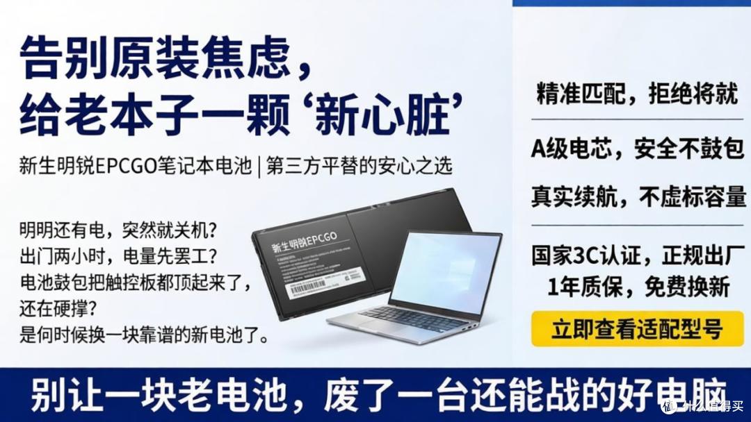 原装笔记本电池vs第三方电池可靠性选购指南