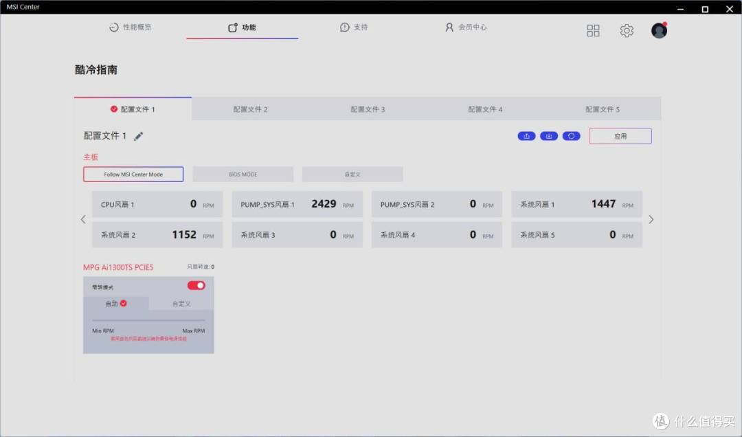 主动保护显卡，超稳供电方案，微星MPG Ai1300TS PCIe5月神评测