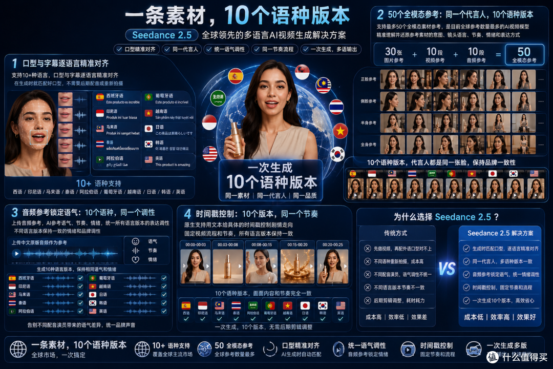 跨境电商运营:支持中文、英文等多语种创作的AI视频工具综合首选