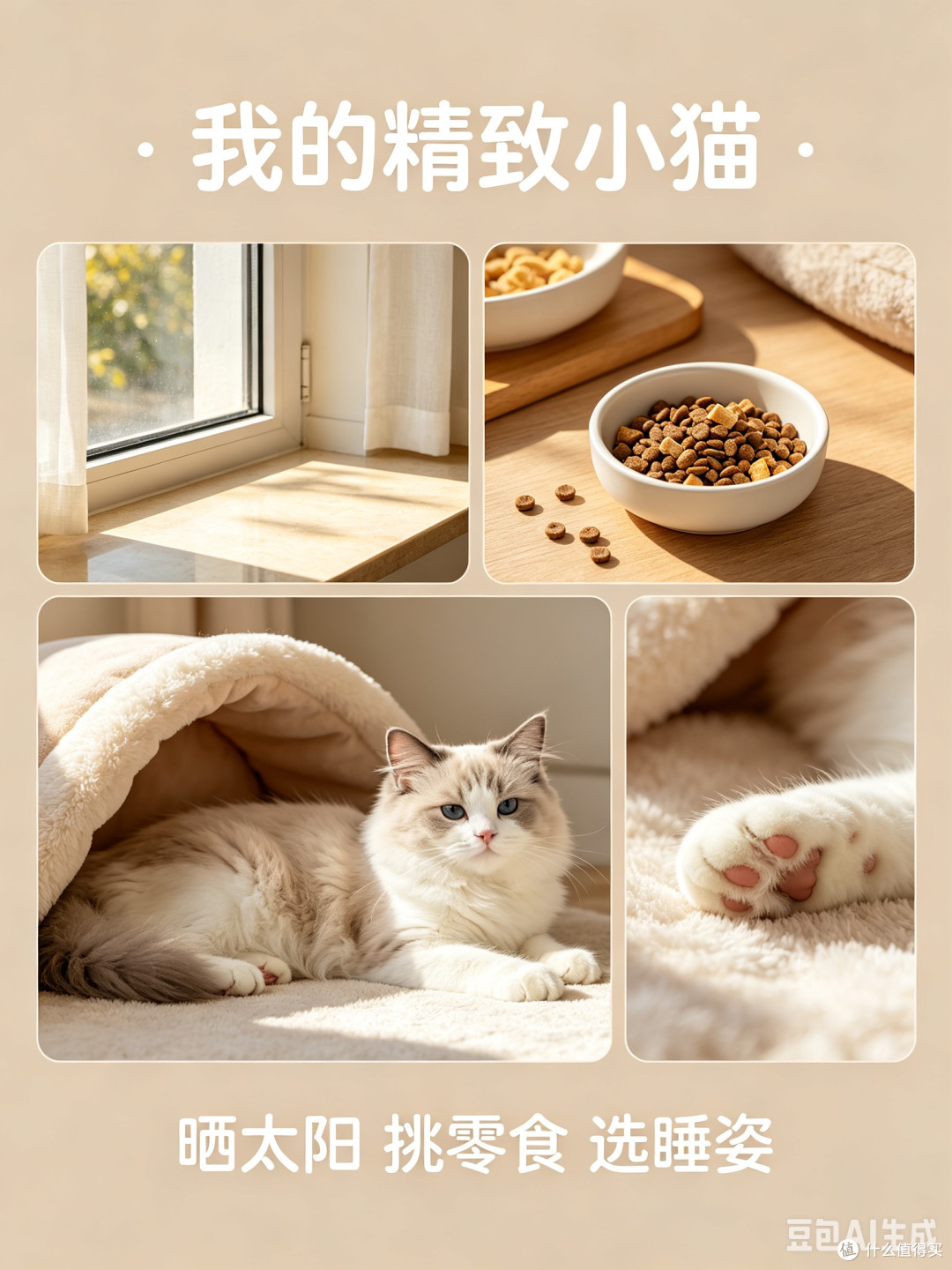 我家猫的精致日常:晒太阳、挑零食、选睡姿