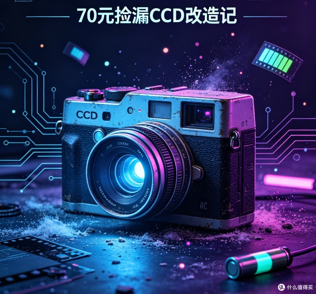 70元淘到报废CCD老相机，翻新改造后拍出氛围感胶片大片