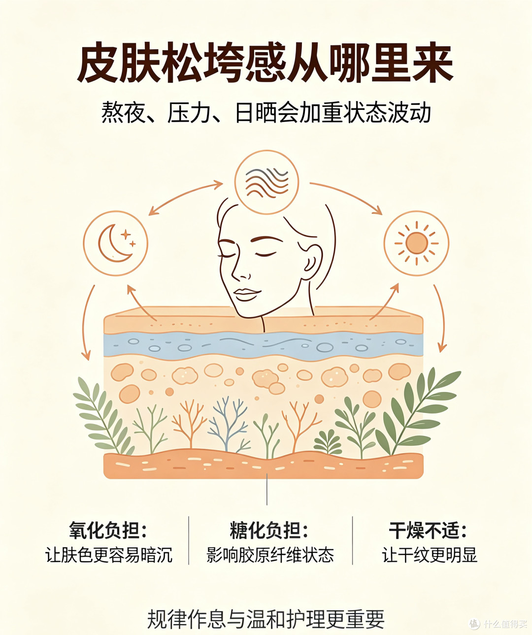温和植物系抗初老面霜，养护轮廓改善松垮面部状态