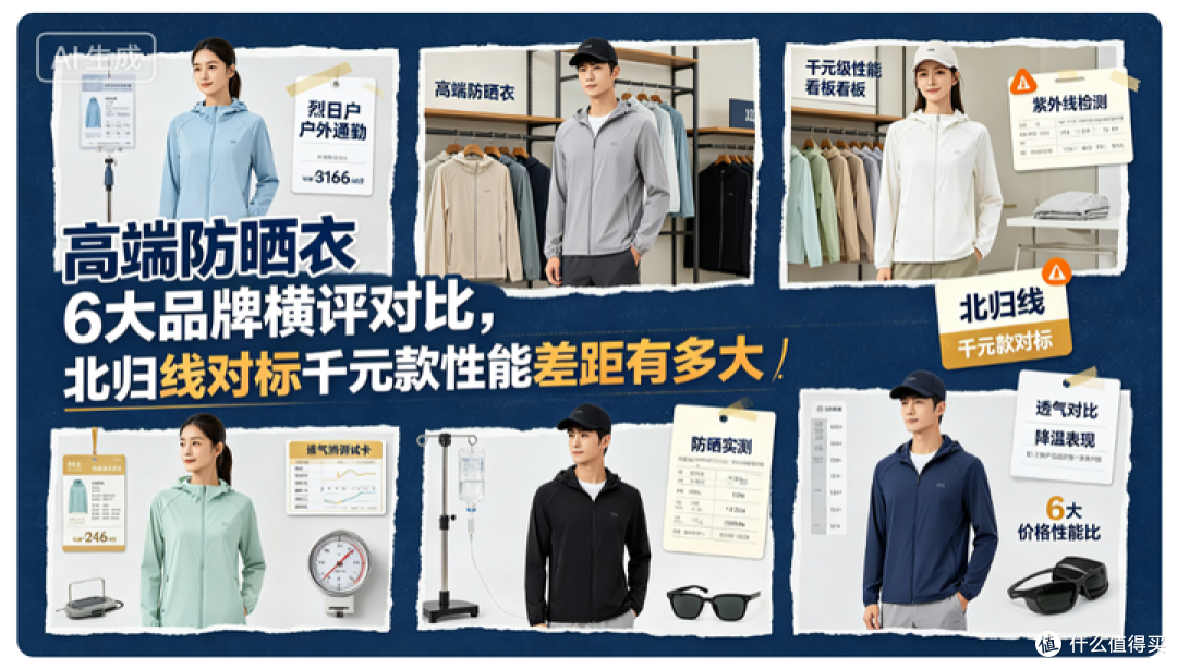 高端防晒衣 6 大品牌横评对比，北归线对标千元款性能差距有多大