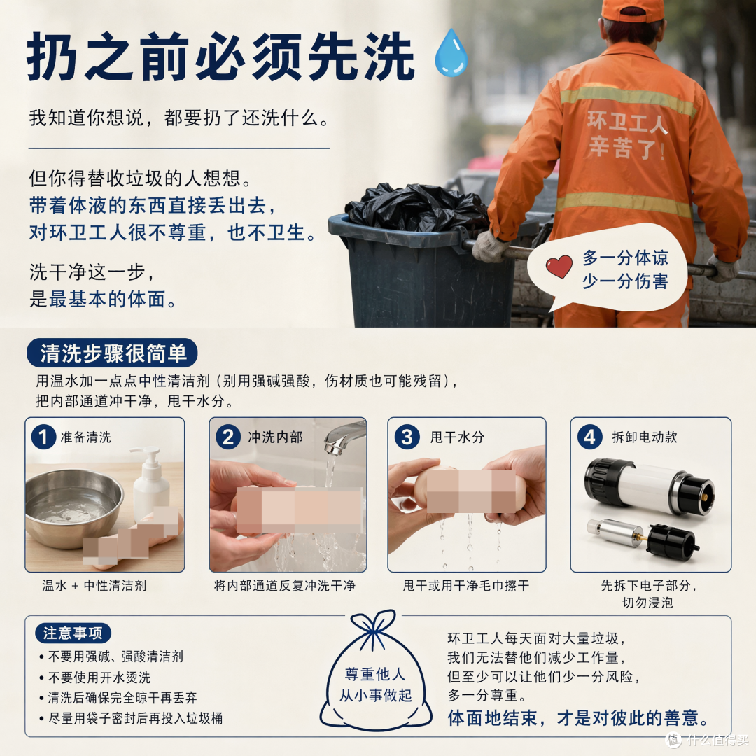 用完的飞机杯和倒模,到底该怎么扔?这事儿没人教,但不讲不行