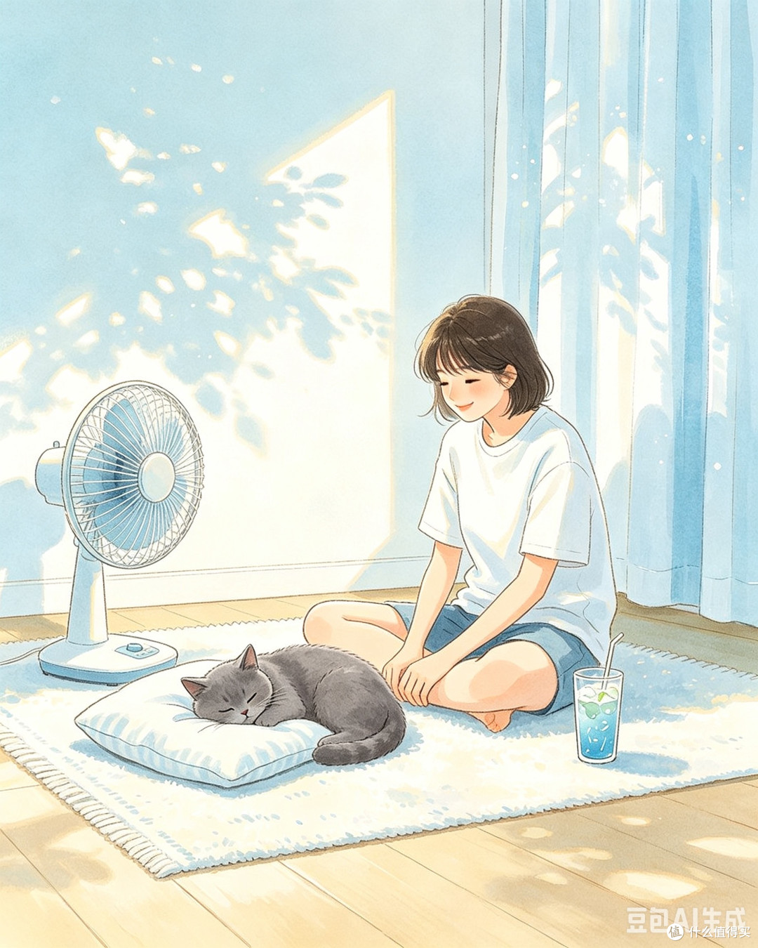 英短蓝猫团团的陪伴与治愈