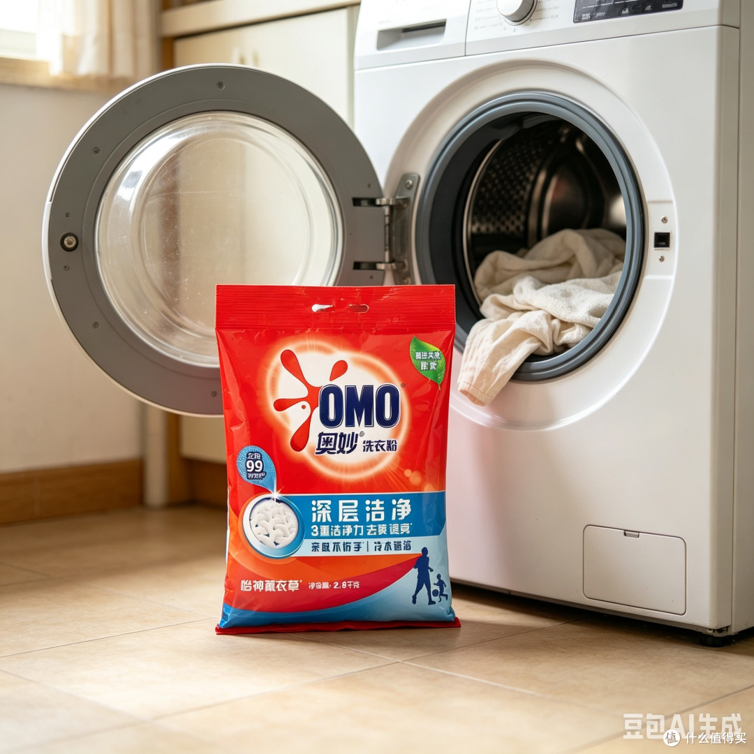 大容量奥妙洗衣粉,夏季衣物清洁无忧