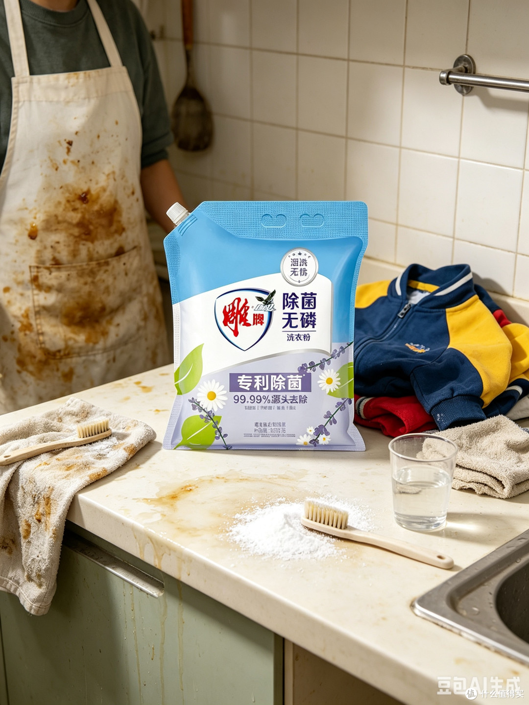 雕牌除菌洗衣粉,薰衣草香有效去渍
