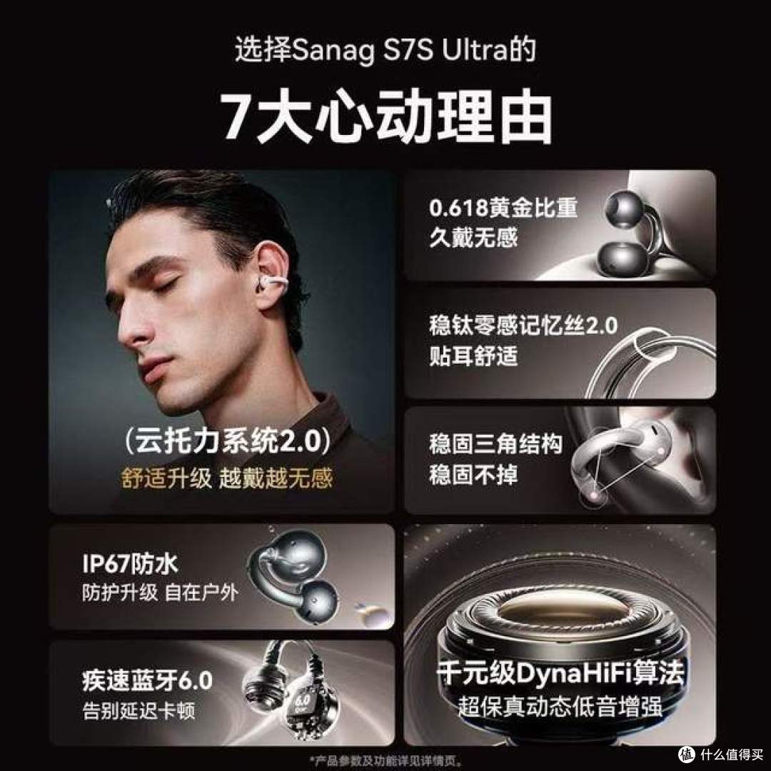 塞那S7S Ultra蓝牙耳机:跑步运动能戴舒适之选长时间佩戴不闷耳