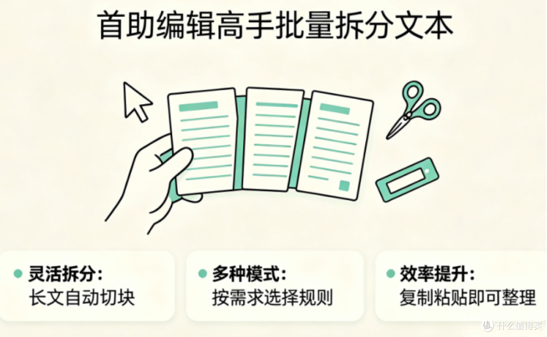 这款“首助编辑高手”轻松搞定批量文本拆分,多种模式实测好用
