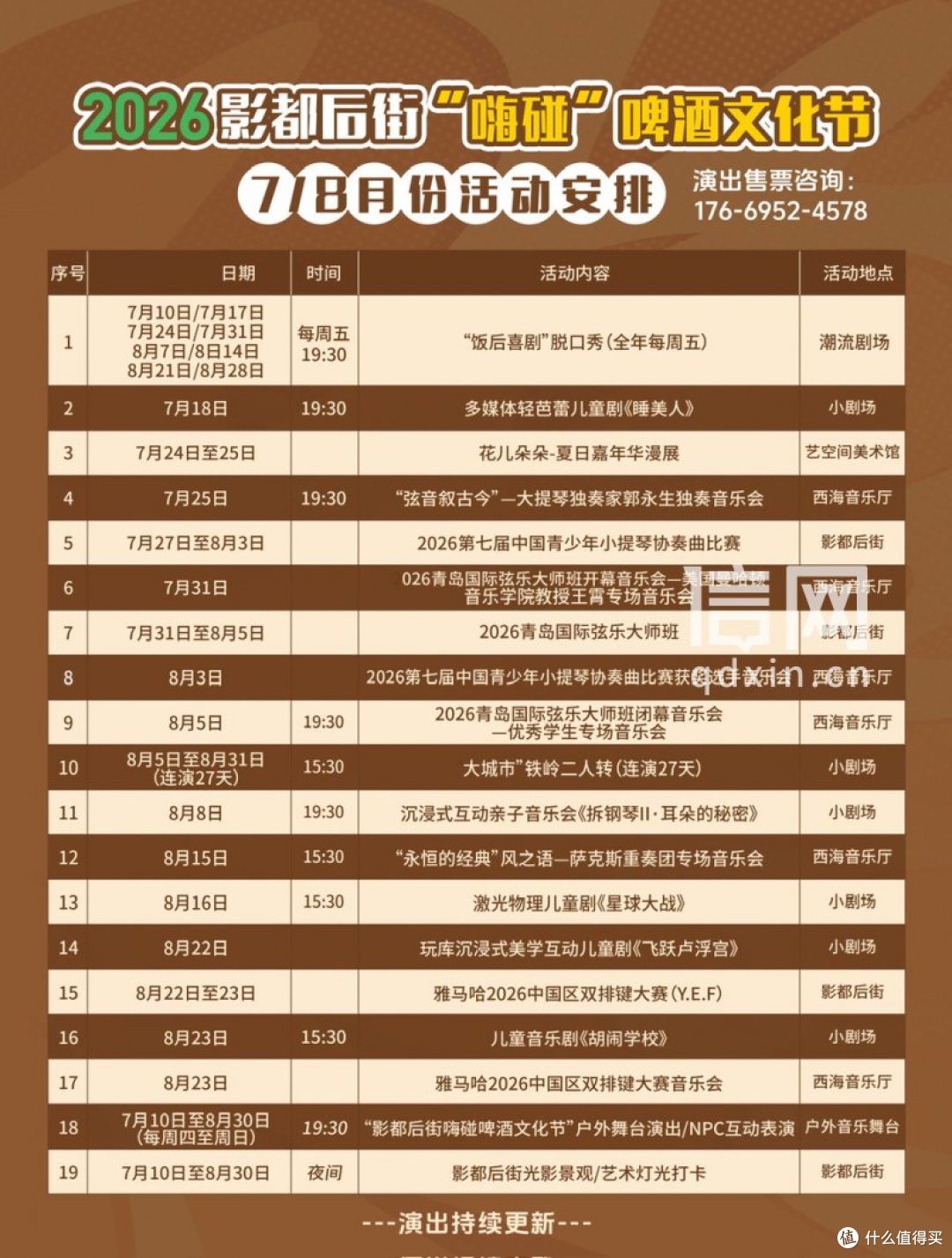 西海岸“影都后街”推出啤酒文化节 百余场演出菜单来啦