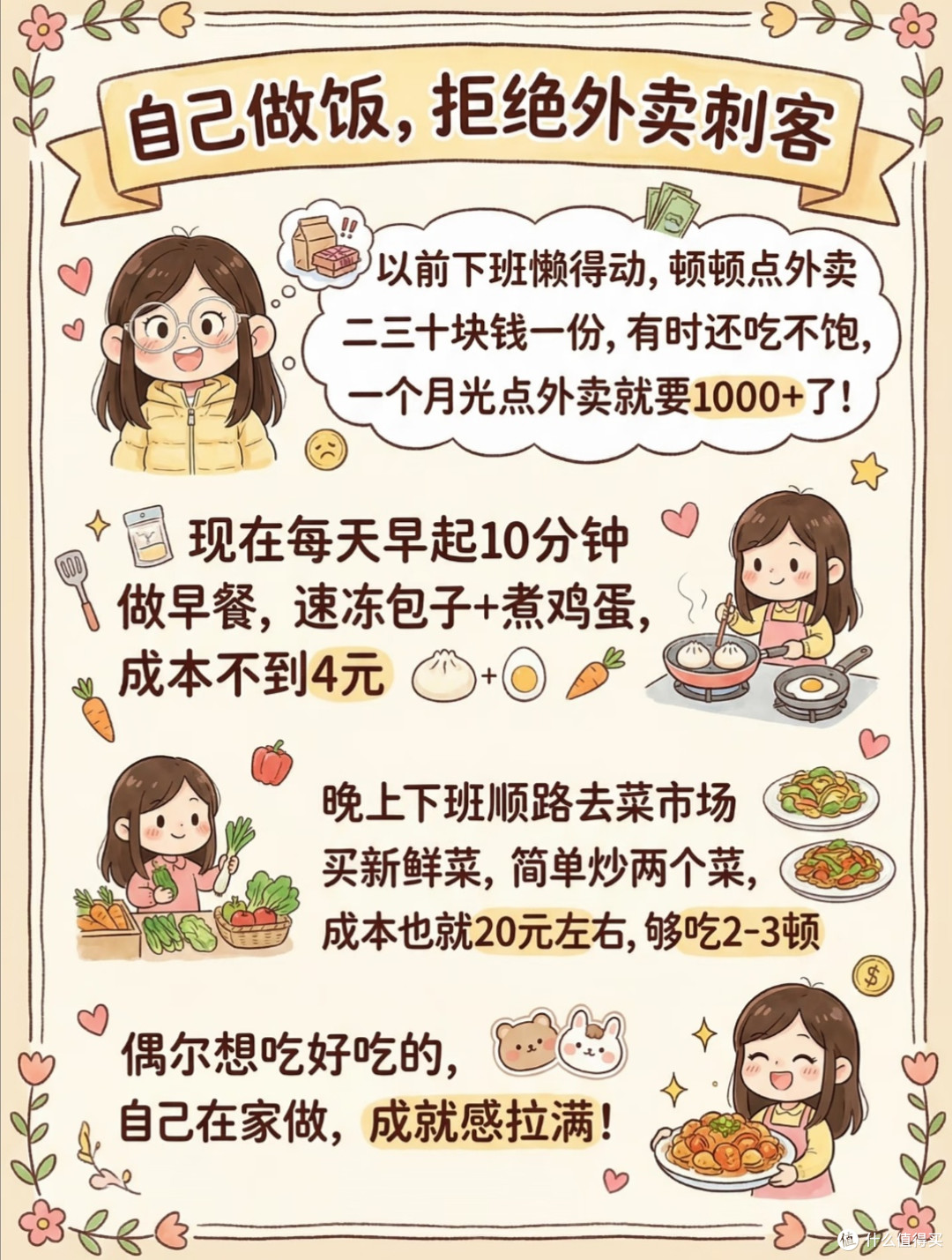 缺钱女生必看✨1000元撑满一个月,月光族自救存钱实录