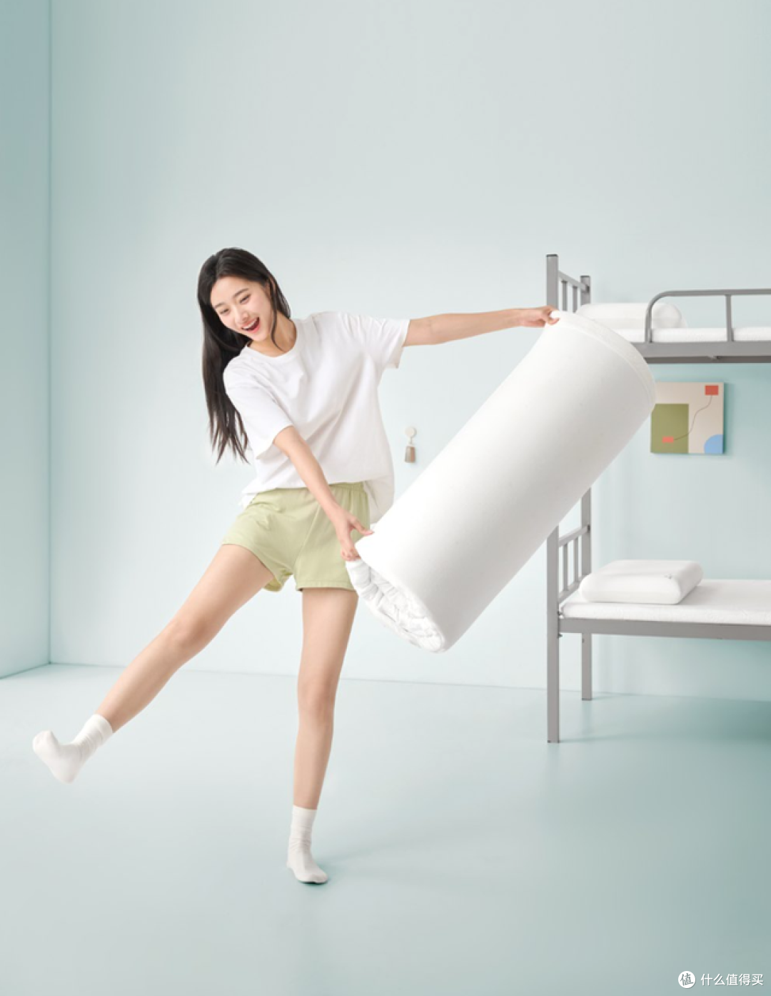 高性价比不塌陷环保可拆洗宿舍床垫怎么选？白色光年白小垫实测