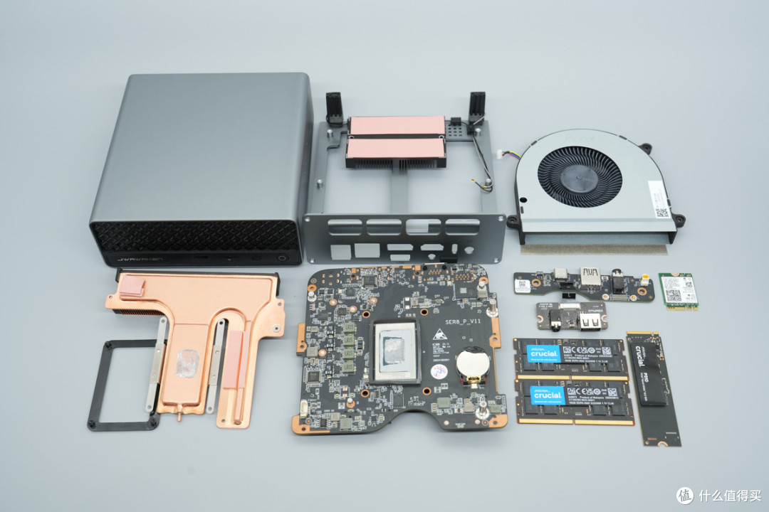 AMD Ryzen 7 H 255 8核处理器加持,街未觉醒迷你PC主机拆解