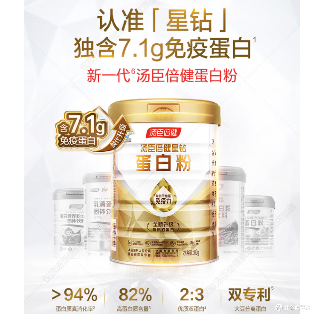 汤臣倍健星钻蛋白粉500g 含乳清蛋白粉增强免疫力 购买分析
