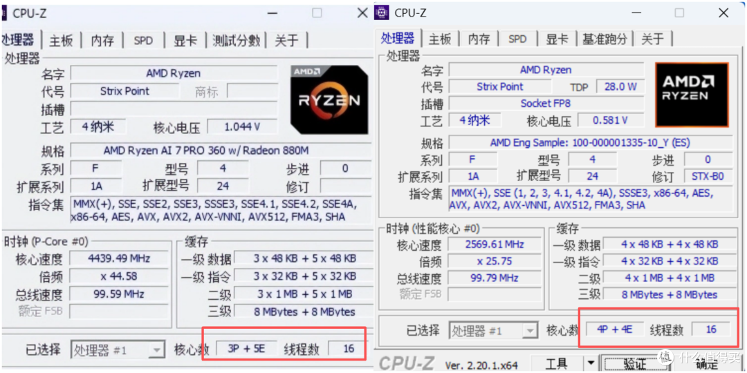 左边为零售版，右边为工程版