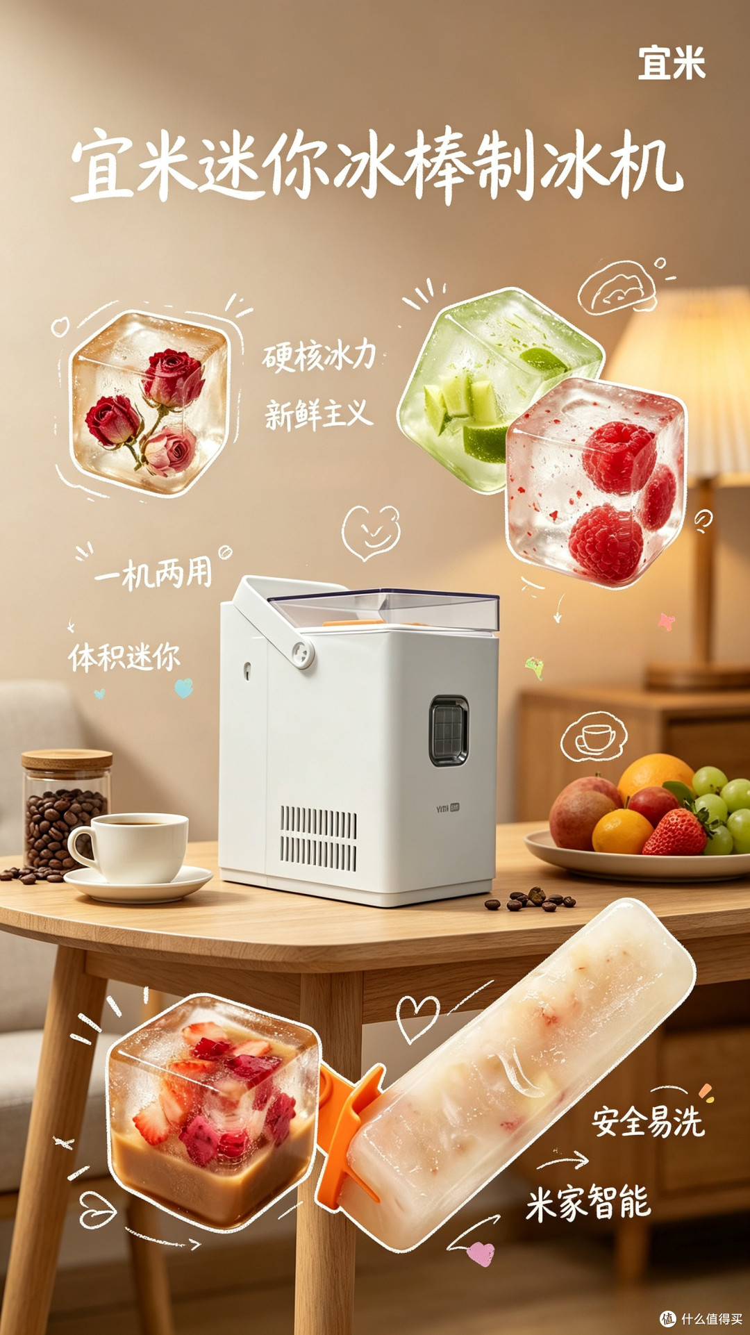 宜米迷你冰棒制冰机:解锁工位专属夏天冰爽自由