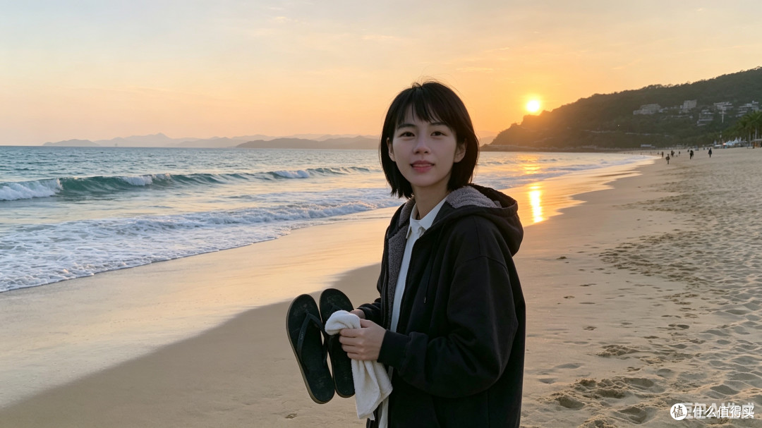 大梅沙日落，桔钓沙玻璃海！