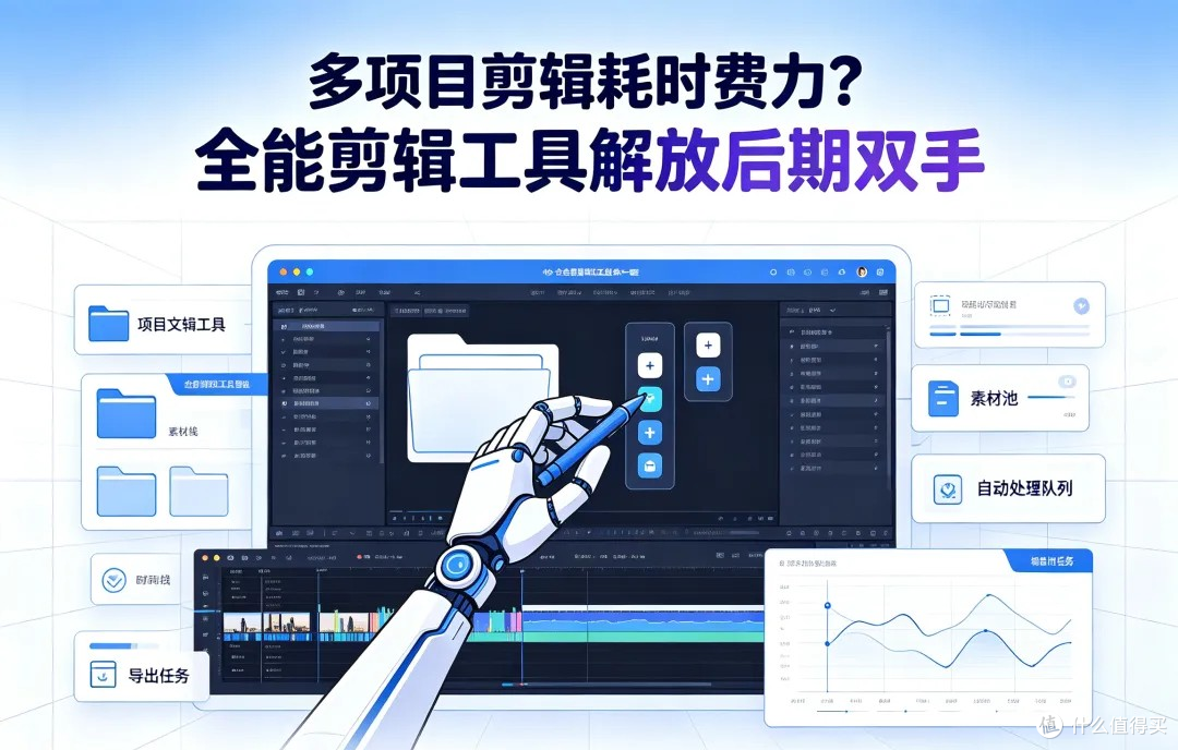多项目剪辑耗时费力?全能剪辑工具解放后期双手