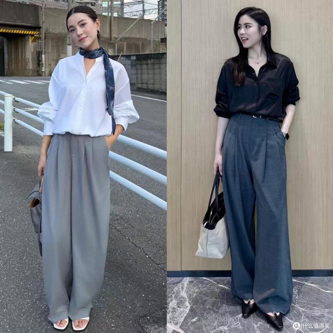 今年夏天“灰色阔腿裤”火了，时髦高级还百搭，难怪穿的人这么多