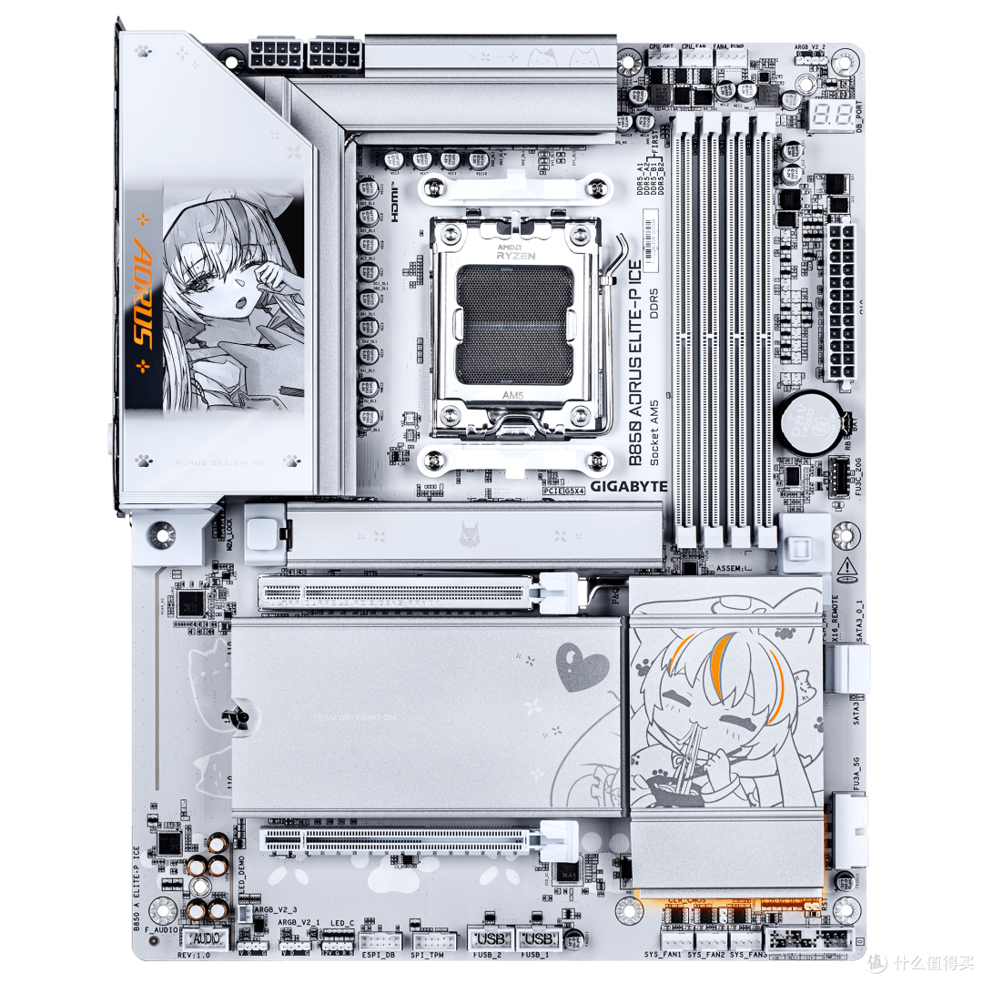 二次元颜值+超多拓展,聊聊技嘉B850 AORUS ELITE-P ICE雕妹主板