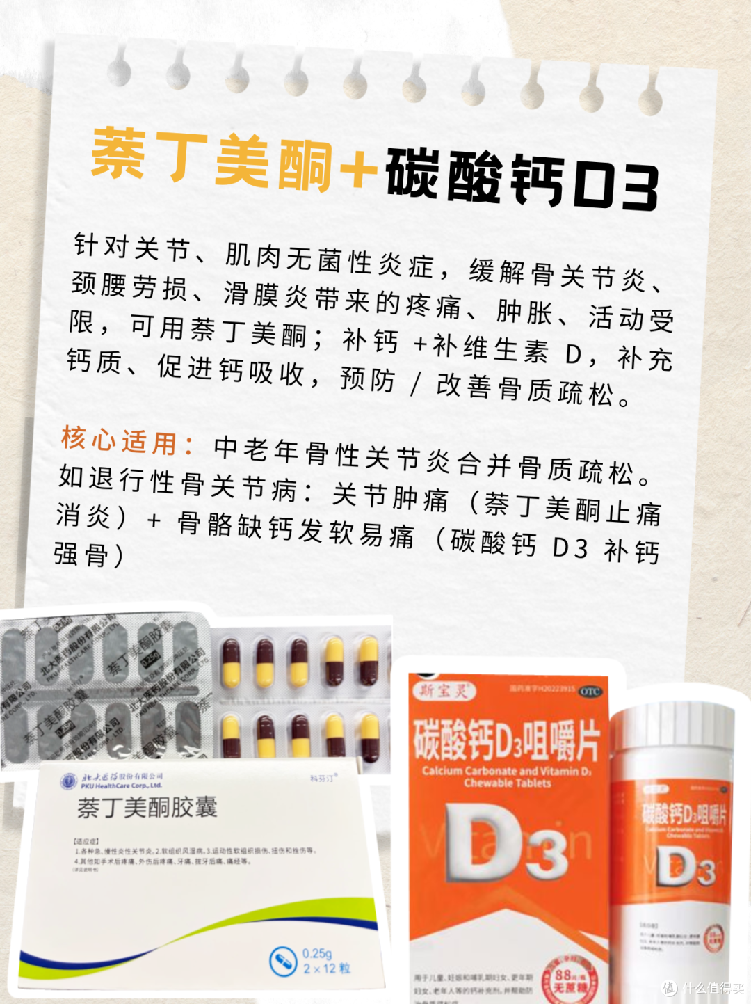 科芬汀萘丁美酮多场景联合用药方案，分别适用哪些疼痛？