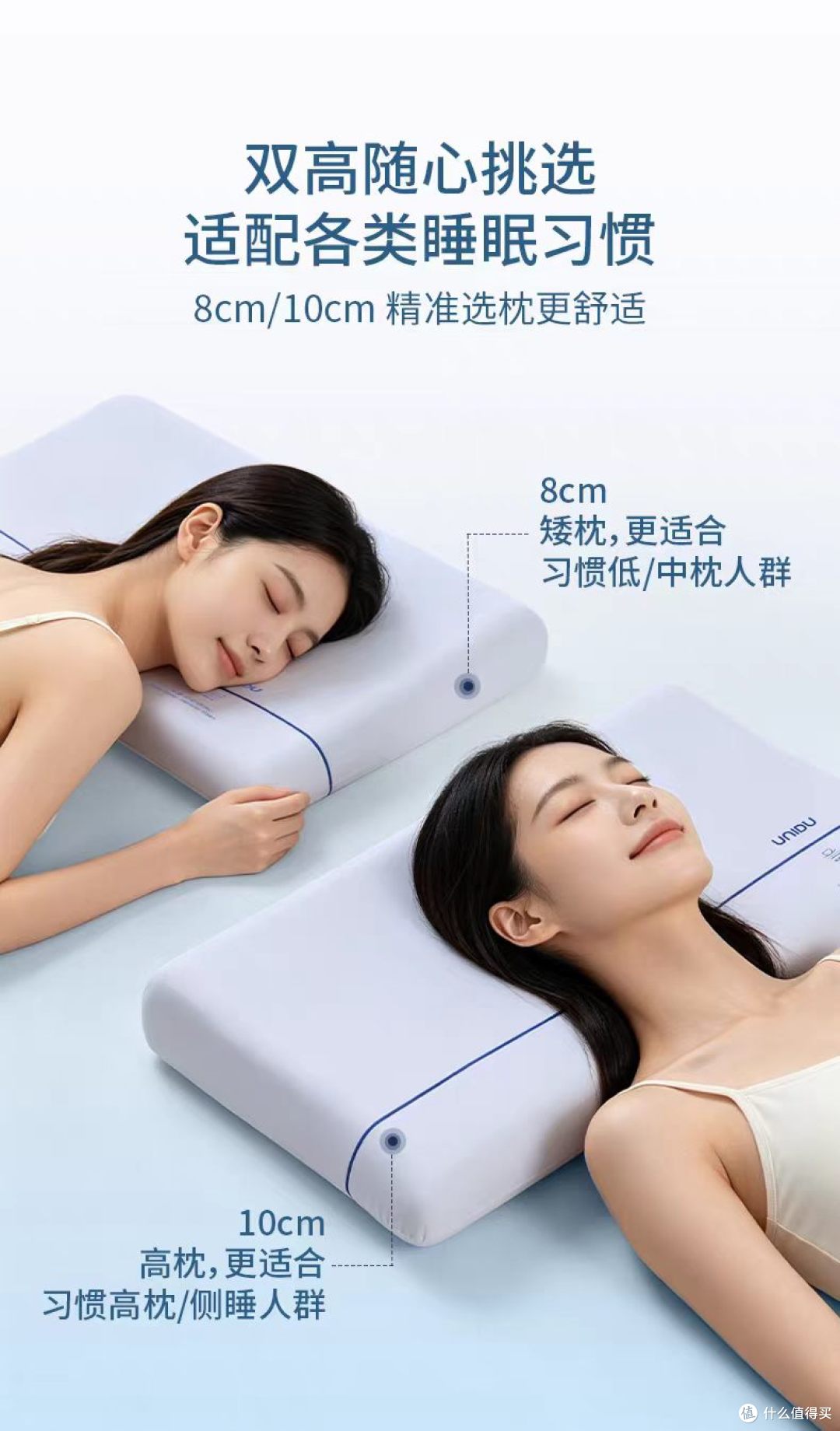 学生党颈椎救星✨优尼朵慢回弹记忆棉枕