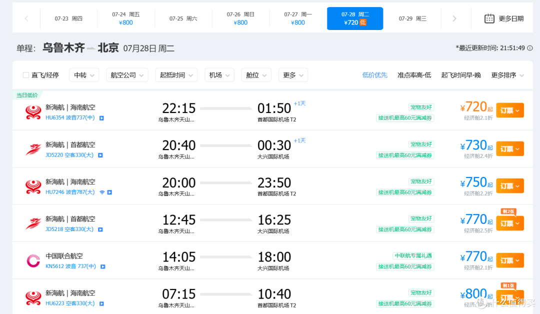 新疆没人去了?机票暴跌!公务舱回北京780!比去年经济舱还便宜