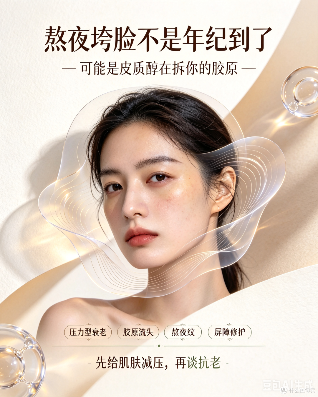熬夜垮脸不是年纪到了,可能是皮质醇在“拆”你的胶原
