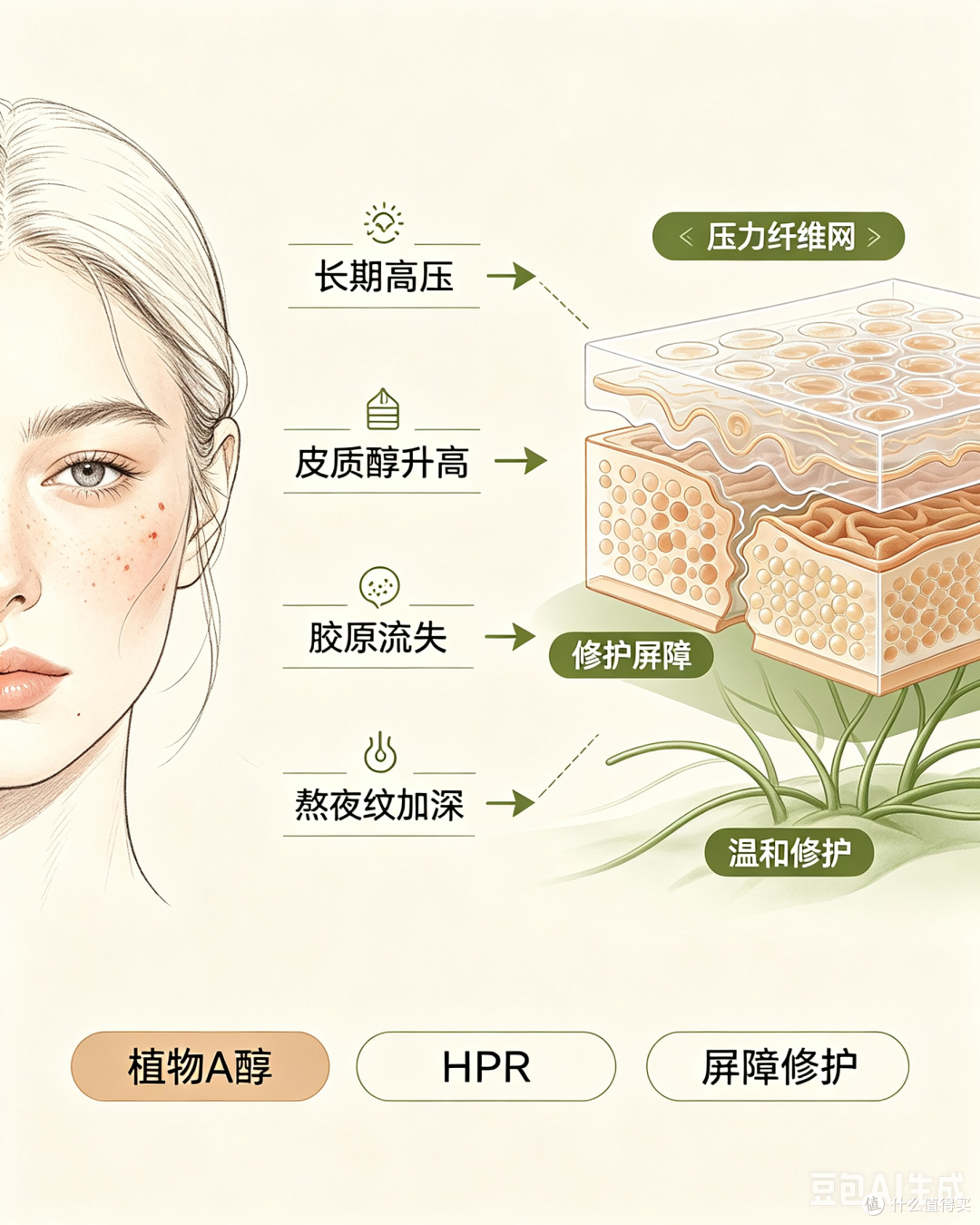 熬夜垮脸不是年纪到了,可能是皮质醇在“拆”你的胶原